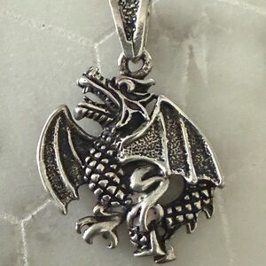 Sterling 925 Silver Dragon Pendant from Taxco Mexico.